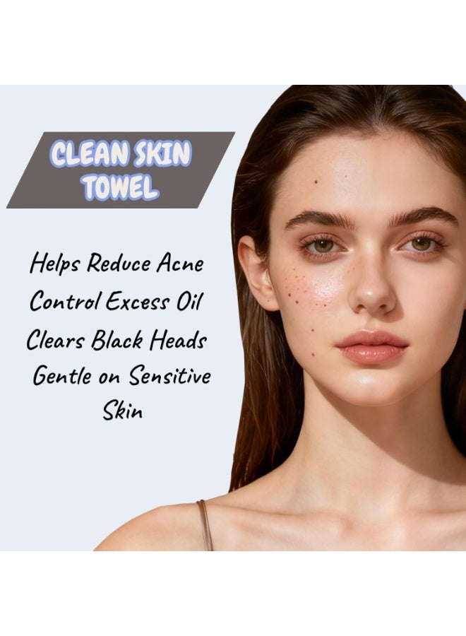 مناشف للوجه نظيفة، مناشف وجه قابلة للتصرف لإزالة المكياج، فائقة النعومة، خالية من النسالة، مناديل وجه للتنظيف والعناية اليومية بالبشرة، قابلة للتحلل، 50 قطعة (1 صندوق) - Image 2